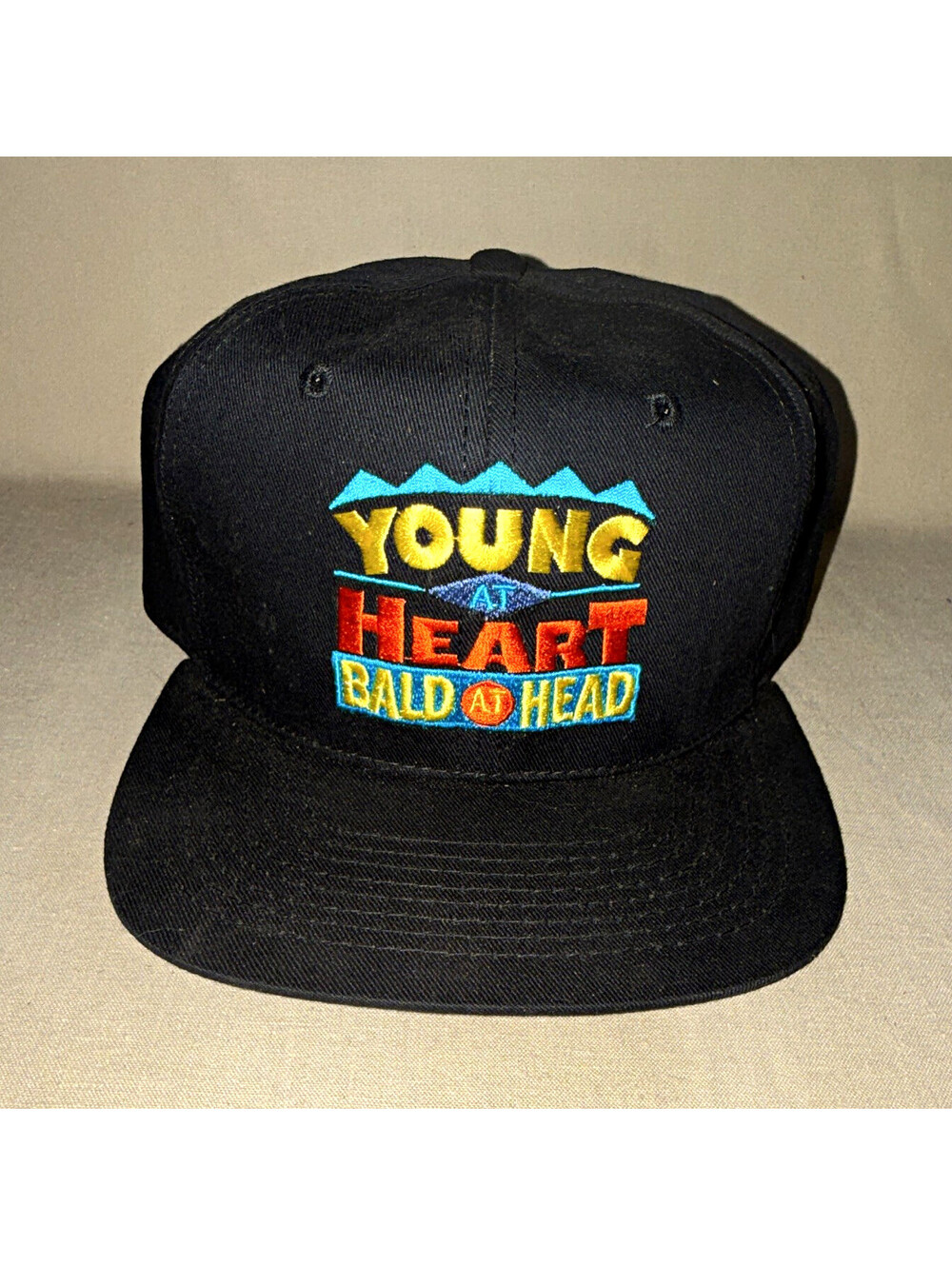 Shoebox Black Snapback Hat Cap Graphic Print Novelty 90s Adjustable One Size